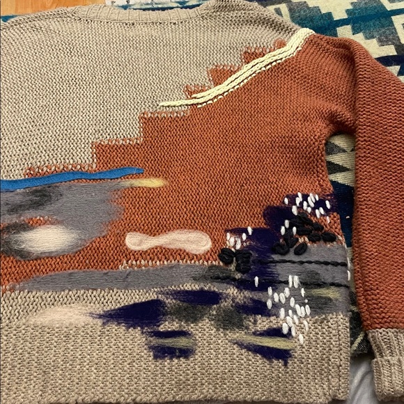 Anthropologie HWR Embellished Wool Cardigan Petunia Sweater - Picture 5 of 8